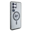 Dėklas Karl Lagerfeld Button Choupette Head Printed Logo MagSafe Samsung Galaxy S25 Ultra juodos spalvos