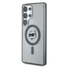 Dėklas Karl Lagerfeld Button Choupette Head Printed Logo MagSafe Samsung Galaxy S25 Ultra juodos spalvos