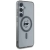 Dėklas Original Pouch Karl Lagerfeld Button Choupette Head Printed Logo Magsafe skirtas Samsung Galaxy S25 juodos spalvos