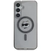 Dėklas Original Pouch Karl Lagerfeld Button Choupette Head Printed Logo Magsafe skirtas Samsung Galaxy S25 juodos spalvos