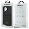 Karl Lagerfeld Cardslots Monogram Apple iPhone 16 - dėklas telefonui juodos spalvos