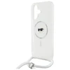 Karl Lagerfeld KLHMP16SHCKHNT Apple iPhone 16 6.1″ kietas dėklas skaidrus Crossbody IML Karl Head Magsafe