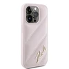 Apple iPhone 15 PRO Max Karl Lagerfeld Diagonal Quilted Script (KLHCP15XPQDSMGP) dėklas telefonui rožinės spalvos