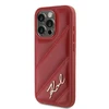 Apple iPhone 15 Pro Karl Lagerfeld Diagonal Quilted Script (KLHCP15LPQDSMGR) dėklas telefonui raudonos spalvos