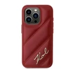 Dėklas Apple iPhone 15 Pro Max Karl Lagerfeld Diagonal Quilted Script (KLHCP15XPQDSMGR) raudona