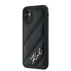 Apple iPhone 11 / XR Karl Lagerfeld Diagonal Quilted Script (KLHCN61PQDSMGK) dėklas telefonui juodos spalvos