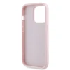 Karl Lagerfeld KLHCP14LPQDSMGP Apple iPhone 14 Pro 6.1″ rožinės spalvos kietas dėklas Diagonal Quilted Script