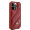 Apple iPhone 15 Pro Karl Lagerfeld Diagonal Quilted Script (KLHCP15LPQDSMGR) dėklas telefonui raudonos spalvos