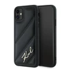 Apple iPhone 11 / XR Karl Lagerfeld Diagonal Quilted Script (KLHCN61PQDSMGK) dėklas telefonui juodos spalvos