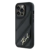 Apple iPhone 14 Pro Karl Lagerfeld Diagonal Quilted Script (KLHCP14LPQDSMGK) dėklas telefonui juodos spalvos