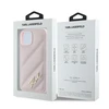Apple iPhone 15 PLUS / 14 PLUS Karl Lagerfeld Diagonal Quilted Script (KLHCP15MPQDSMGP) dėklas telefonui rožinės spalvos