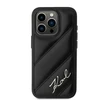 Apple iPhone 15 Pro Max Karl Lagerfeld Diagonal Quilted Script (KLHCP15XPQDSMGK) dėklas telefonui juodos spalvos