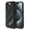 Apple iPhone 14 Pro Max Karl Lagerfeld Diagonal Quilted Script (KLHCP14XPQDSMGK) dėklas telefonui juodos spalvos