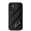 Apple iPhone 11 / XR Karl Lagerfeld Diagonal Quilted Script (KLHCN61PQDSMGK) dėklas telefonui juodos spalvos