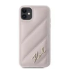 Apple iPhone 11 / XR Karl Lagerfeld Diagonal Quilted Script (KLHCN61PQDSMGP) dėklas telefonui rožinės spalvos