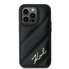 Apple iPhone 14 Pro Karl Lagerfeld Diagonal Quilted Script (KLHCP14LPQDSMGK) dėklas telefonui juodos spalvos
