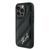 Apple iPhone 15 Pro Max Karl Lagerfeld Diagonal Quilted Script (KLHCP15XPQDSMGK) dėklas telefonui juodos spalvos