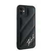 Apple iPhone 11 / XR Karl Lagerfeld Diagonal Quilted Script (KLHCN61PQDSMGK) dėklas telefonui juodos spalvos
