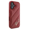 Apple iPhone 16 Karl Lagerfeld Quilted Signature (KLHCP16SPQDSMGR) dėklas telefonui raudonos spalvos
