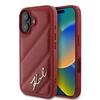 Apple iPhone 16 Karl Lagerfeld Quilted Signature (KLHCP16SPQDSMGR) dėklas telefonui raudonos spalvos