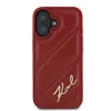 Apple iPhone 16 Karl Lagerfeld Quilted Signature (KLHCP16SPQDSMGR) dėklas telefonui raudonos spalvos