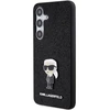 Dėklas Karl Lagerfeld Fixed Glitter Ikonik Logo Metal Pin - Samsung Galaxy S24+ Case juodas