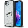 Karl Lagerfeld dėklas IPHONE 16e (SE 4 2025) KLHCPSE4PFGKCPS (fiksuotas blizgučiais ir metaliniu segtuku) sidabrinis