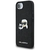 Karl Lagerfeld iPhone 16e dėklas su fiksuotais blizgučiais ir metaliniais smeigtukais – Juodas