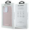 Apple iPhone 16 Pro Karl Lagerfeld FW Metal Plate MagSafe (KLHMP16LPGMSRPP) dėklas telefonui rožinės spalvos