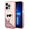 Apple iPhone 14 Pro Max Karl Lagerfeld dėklas Glitter NFT Karl Head (KLHCP14XLNKHCP) rožinės spalvos
