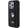 Apple iPhone 14 Pro Max Karl Lagerfeld dėklas Gripstand Saffiano Choupette Pins (KLHCP14XGSACHPK) juodos spalvos