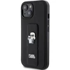Apple iPhone 15 Plus Karl Lagerfeld dėklas Gripstand Saffiano Karl&amp;Choupette Pins (KLHCP15MGSAKCPK) juodos spalvos