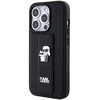 Dėklas Karl Lagerfeld KLHCP15XGSAKCPK IPHONE 15 PRO MAX 6.7 "Juodas/Juodas HARDCASE GRIPSTAND SAFFIANO KARL & CHOUPETTE PINS