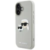Karl Lagerfeld HC 3D guminiai dvigubų galvų iPhone 16 dėklas smėlio spalvos