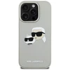 Dėklas Karl Lagerfeld HC 3D Rubber Double Heads Apple iPhone 16 Pro Max smėlio spalva