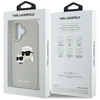 Dėklas Karl Lagerfeld HC 3D Rubber Double Heads Apple iPhone 16 smėlio spalva