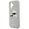Dėklas Karl Lagerfeld HC 3D Rubber Double Heads Apple iPhone 16 smėlio spalva