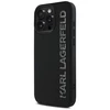 Dėklas Karl Lagerfeld HC 3D Rubber Elongated Glitter Apple iPhone 16 Pro juodos spalvos