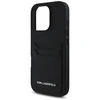 Karl Lagerfeld HC Grained PU Cardslot metalinis pailgas dėklas, skirtas iPhone 16 Pro Max - Juodas