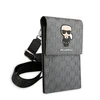 Dėklas Karl Lagerfeld krepšys Ikonik Karl Monogram Patch (KLWBSAMIPG) sidabrinės spalvos