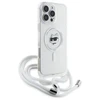 Karl Lagerfeld KLHMP16LHCCHNT Apple iPhone 16 Pro 6.3" dėklas telefonui skaidrus IML Choupette Head &amp; Cord MagSafe