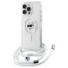 Karl Lagerfeld KLHMP16LHCCHNT Apple iPhone 16 Pro 6.3" dėklas telefonui skaidrus IML Choupette Head &amp; Cord MagSafe