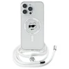 Karl Lagerfeld KLHMP16LHCCHNT Apple iPhone 16 Pro 6.3" dėklas telefonui skaidrus IML Choupette Head &amp; Cord MagSafe