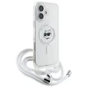Karl Lagerfeld KLHMP16SHCCHNT Apple iPhone 16 6.1" dėklas telefonui skaidrus IML Choupette Head & Cord MagSafe