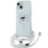 Apple iPhone 13 / 14 / 15 Karl Lagerfeld dėklas IML Choupette Head &amp; Cord MagSafe (KLHMP13MHCCHNT) skaidrus