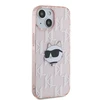 Apple iPhone 13 Karl Lagerfeld dėklas IML Choupette Head & Monogram (KLHCP13MHKLPCHP) rožinės spalvos