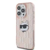 Apple iPhone 14 Pro Max Karl Lagerfeld dėklas IML Choupette Head &amp; Monogram (KLHCP14XHKLPCHP) rožinės spalvos