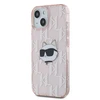 Apple iPhone 13 / 14 / 15 Karl Lagerfeld dėklas IML Choupette Head &amp; Monogram (KLHCP14SHKLPCHP) rožinės spalvos