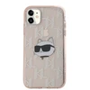 Apple iPhone 11 / XR Karl Lagerfeld dėklas IML Choupette Head &amp; Monogram (KLHCN61HKLPCHP) rožinės spalvos