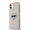 Apple iPhone 11 / XR Karl Lagerfeld dėklas IML Choupette Head &amp; Monogram (KLHCN61HKLPCHP) rožinės spalvos